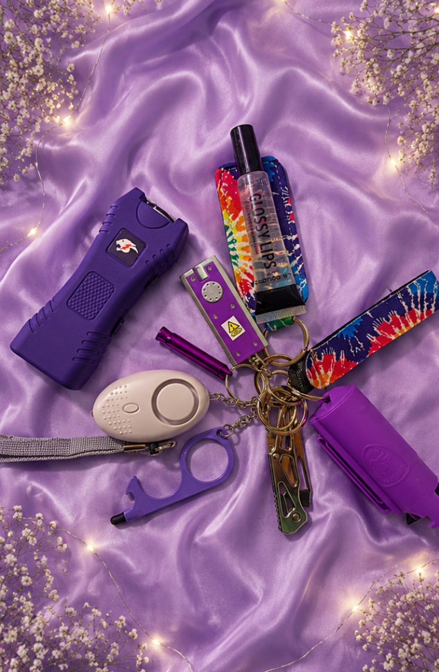 Purple self defense keychain
