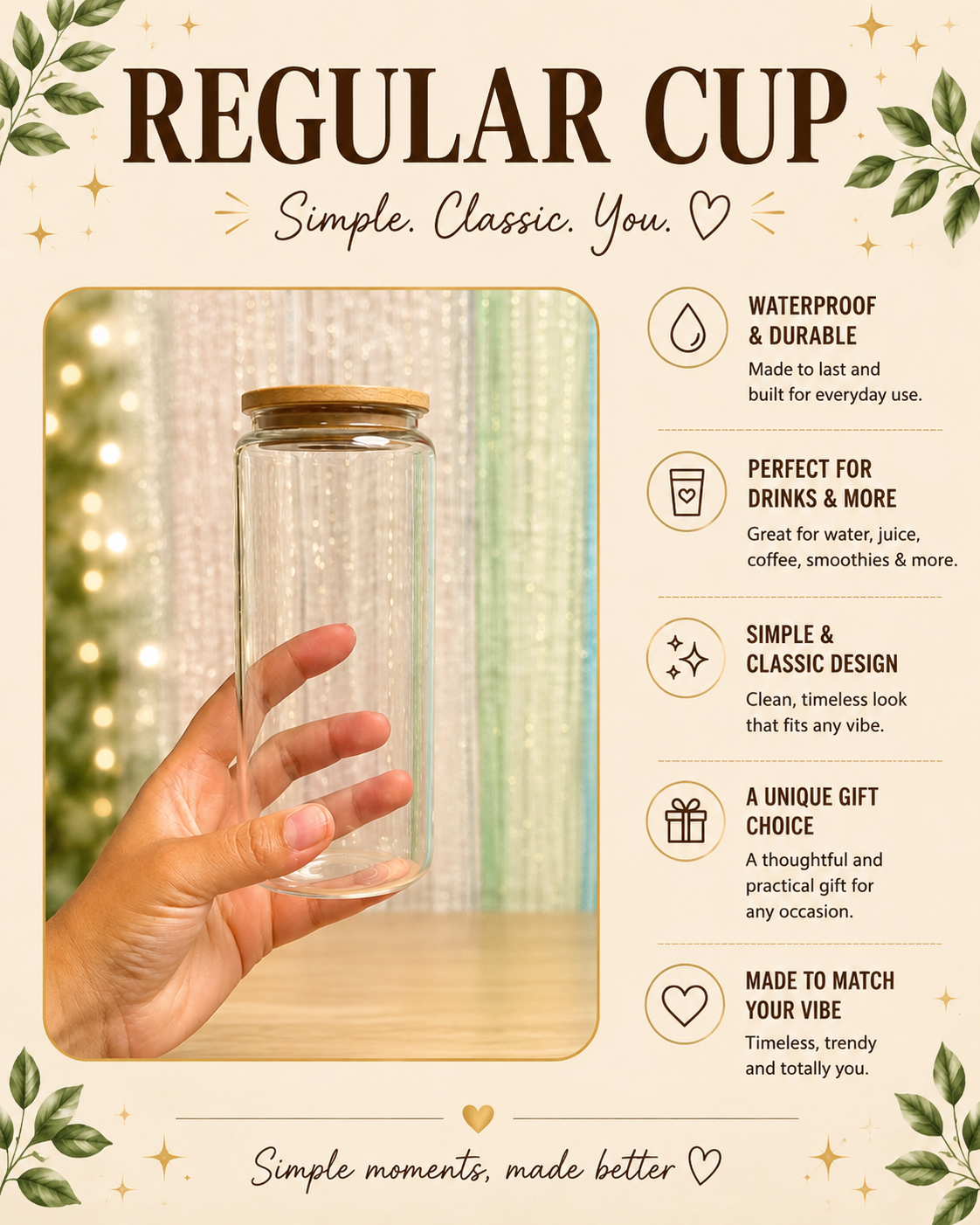 Regular glass cup